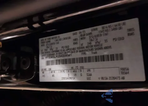 2025 Ford F-150 Xlt из США, поврежденный, VIN 1FTEW3LP2SKE09381